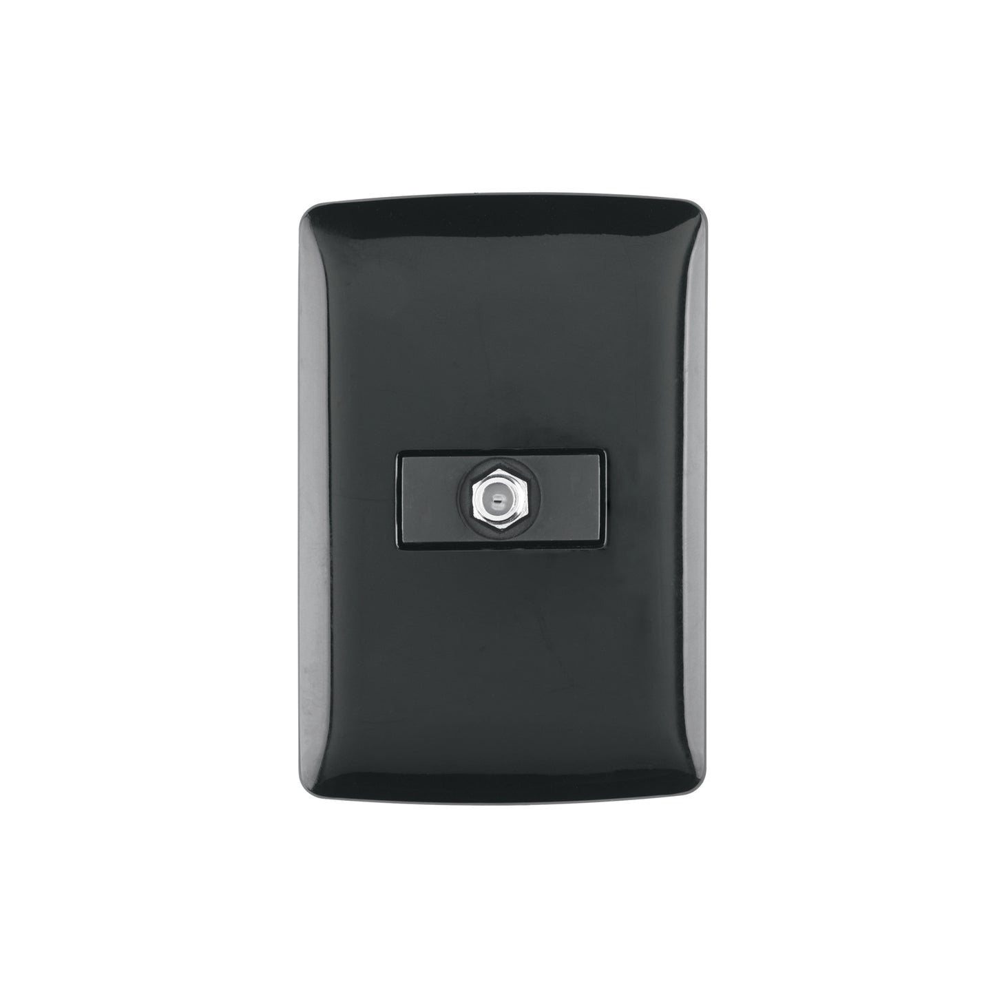 Placa armada con conexión para TV, negro, línea Italiana | PA-TV-IN | 47602