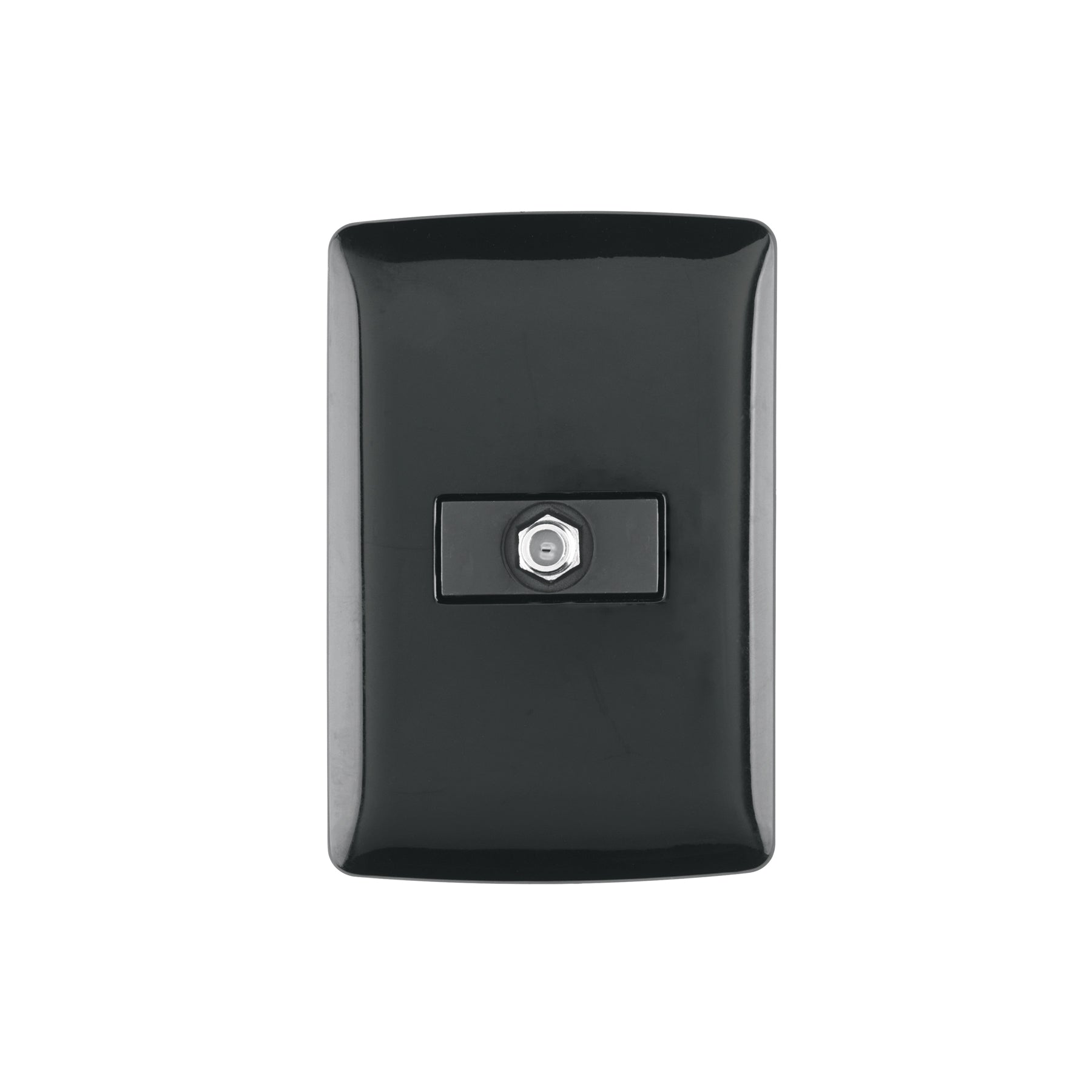 Placa armada con conexión para TV, negro, línea Italiana | PA-TV-IN | 47602