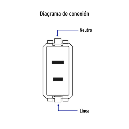 Contacto sencillo, 2polos, sin tierra, línea Italiana,negro | CO-IN | 47606