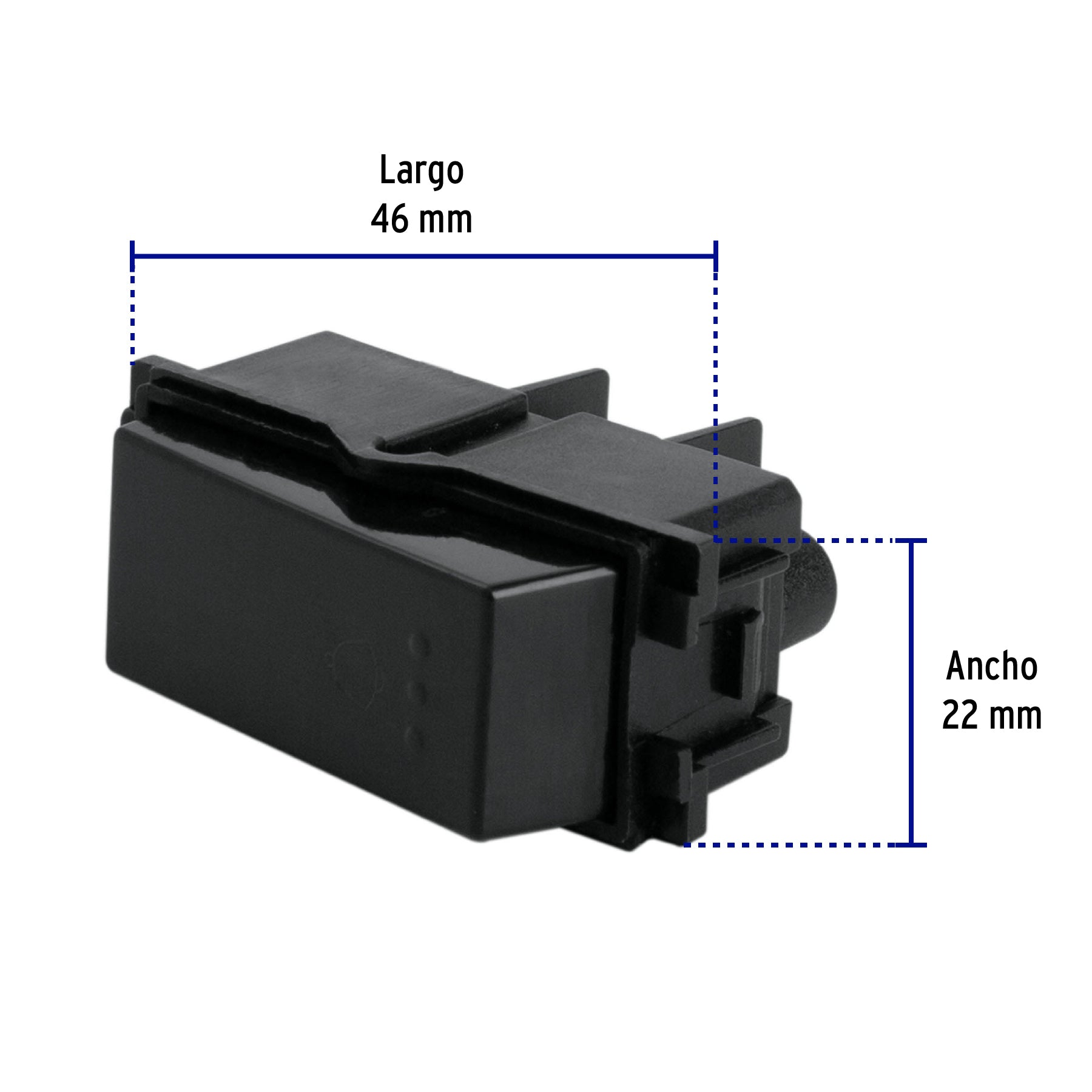 Interruptor para timbre, línea Italiana, color negro | APTI-IN | 47609