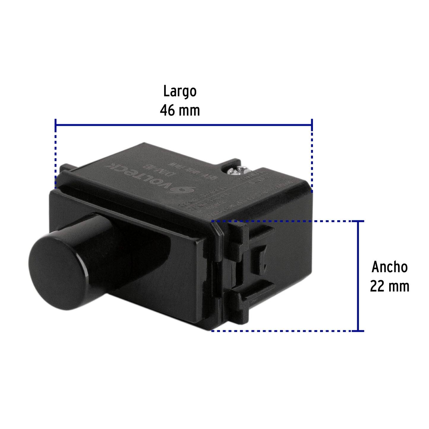 Dimmer giratorio, línea Italiana, color negro, Volteck | DIM-IN | 47612