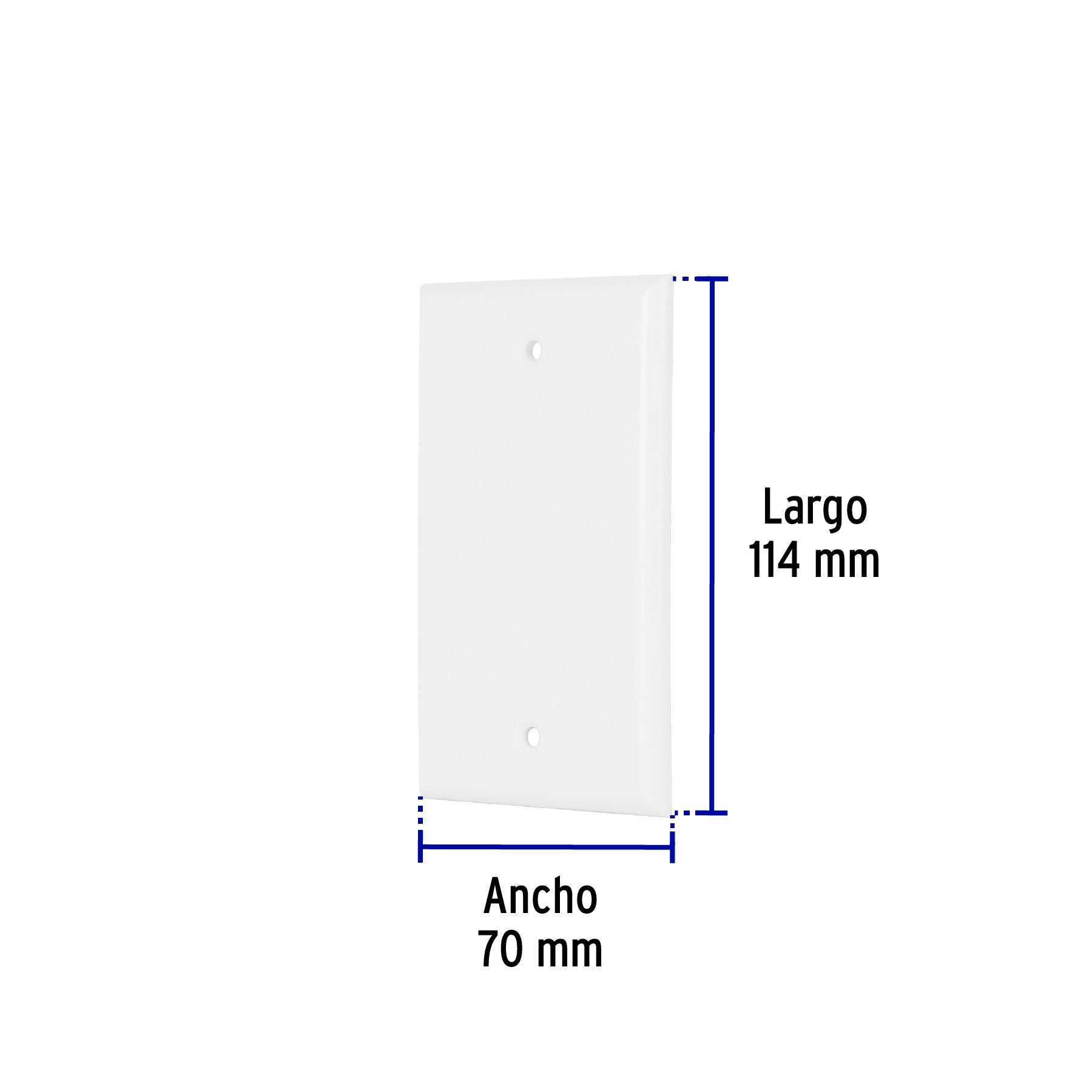 Placa de ABS ciega, Standard, blanco, Volteck | PPCI-SB | 47724