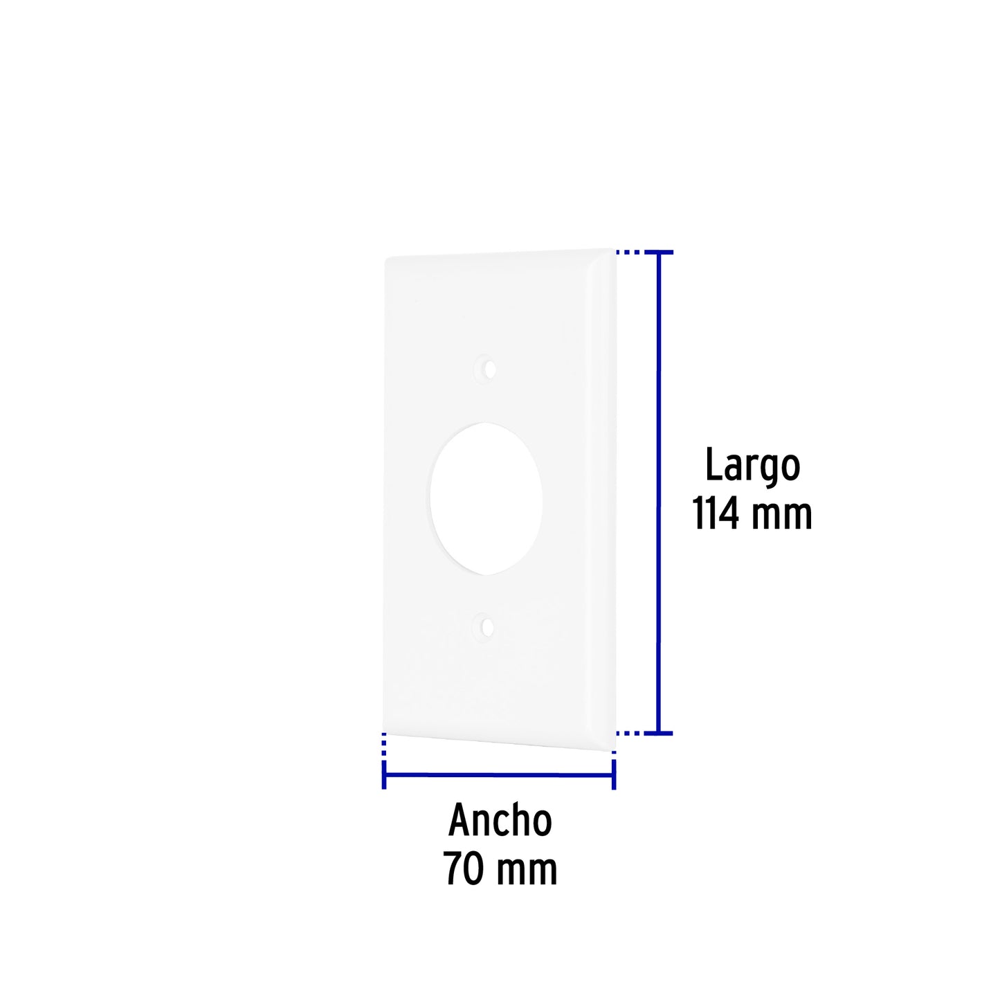 Placa de ABS para contacto redondo, Standard, blanco | PPSE-SB | 47725