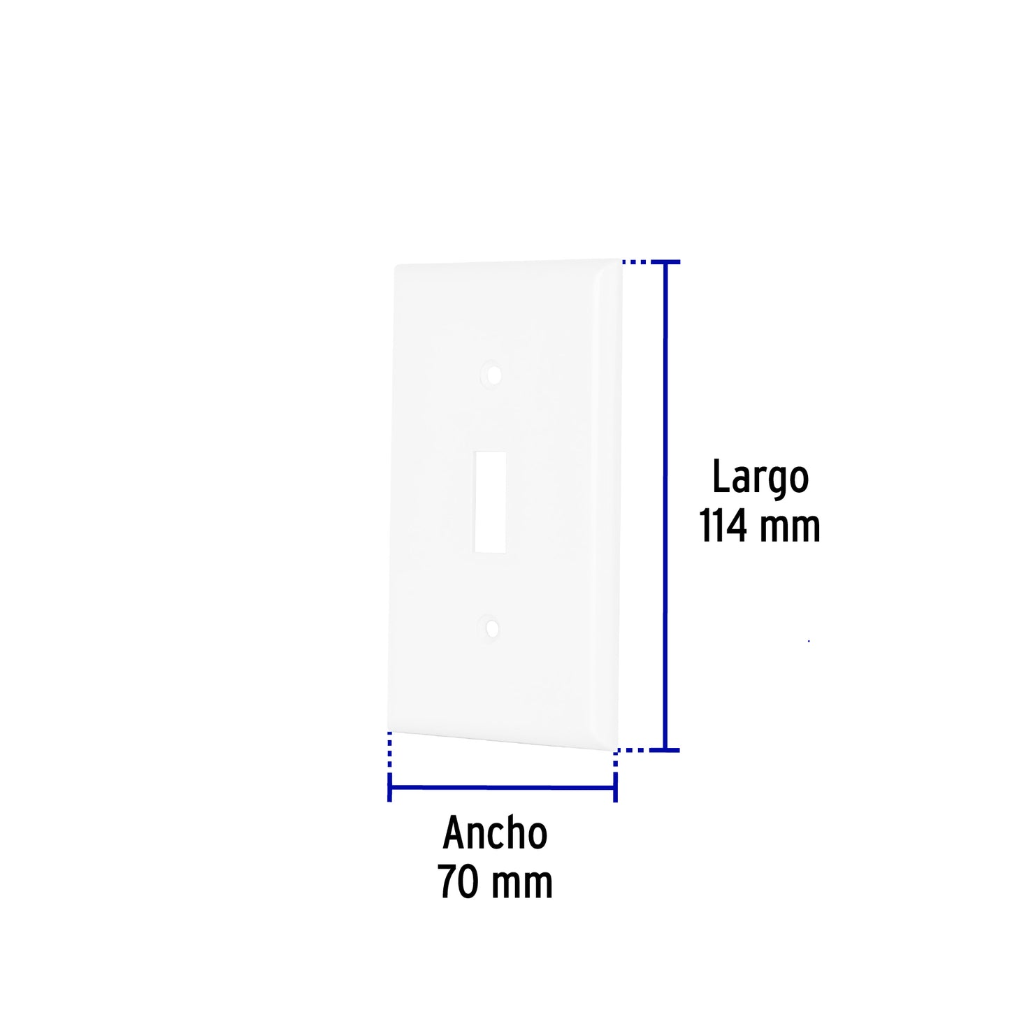 Placa de ABS para interruptor vertical, Standard, blanco | PPAP-SB | 47726