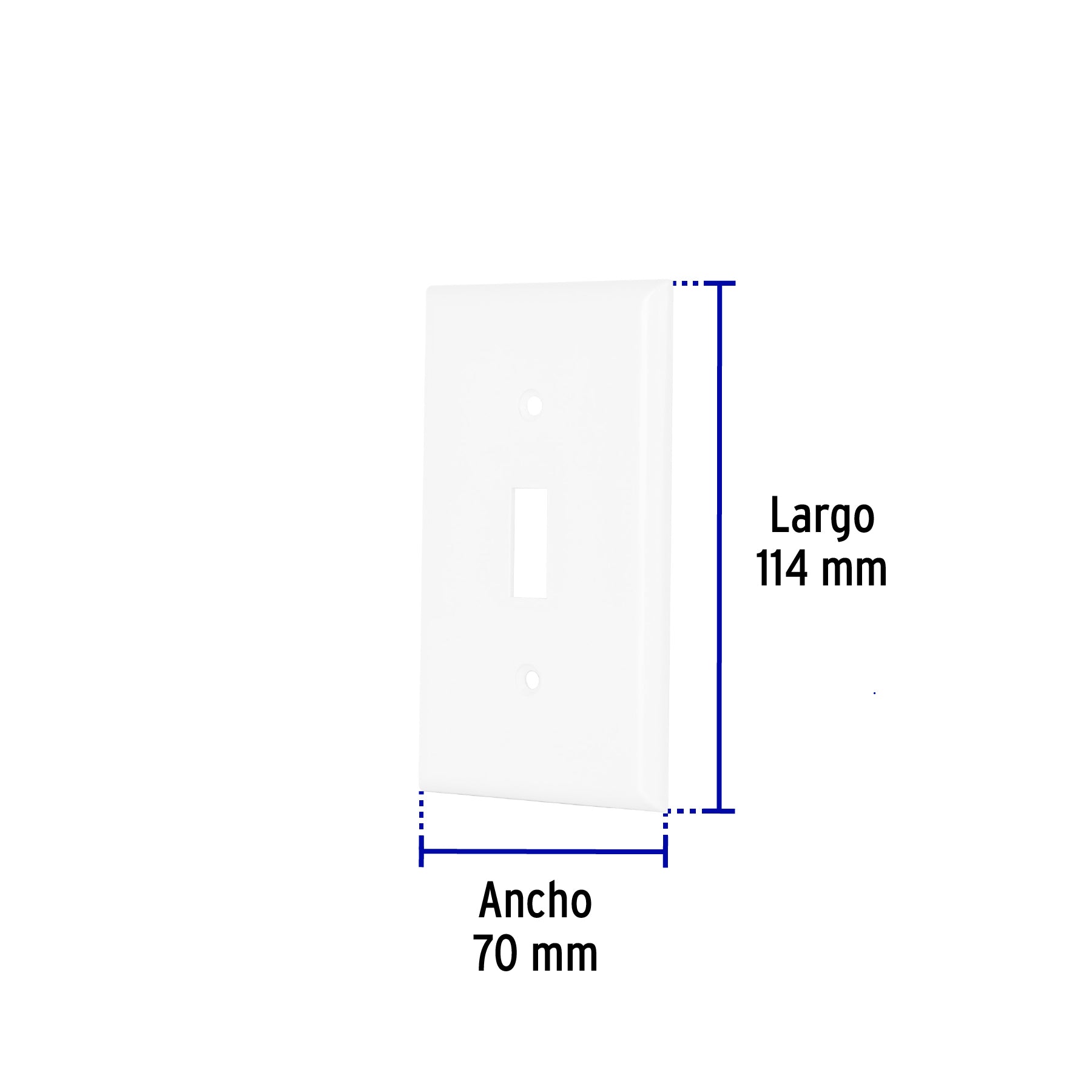 Placa de ABS para interruptor vertical, Standard, blanco | PPAP-SB | 47726