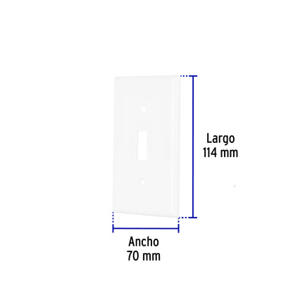 Placa de ABS para interruptor vertical, Standard, blanco | PPAP-SB | 47726