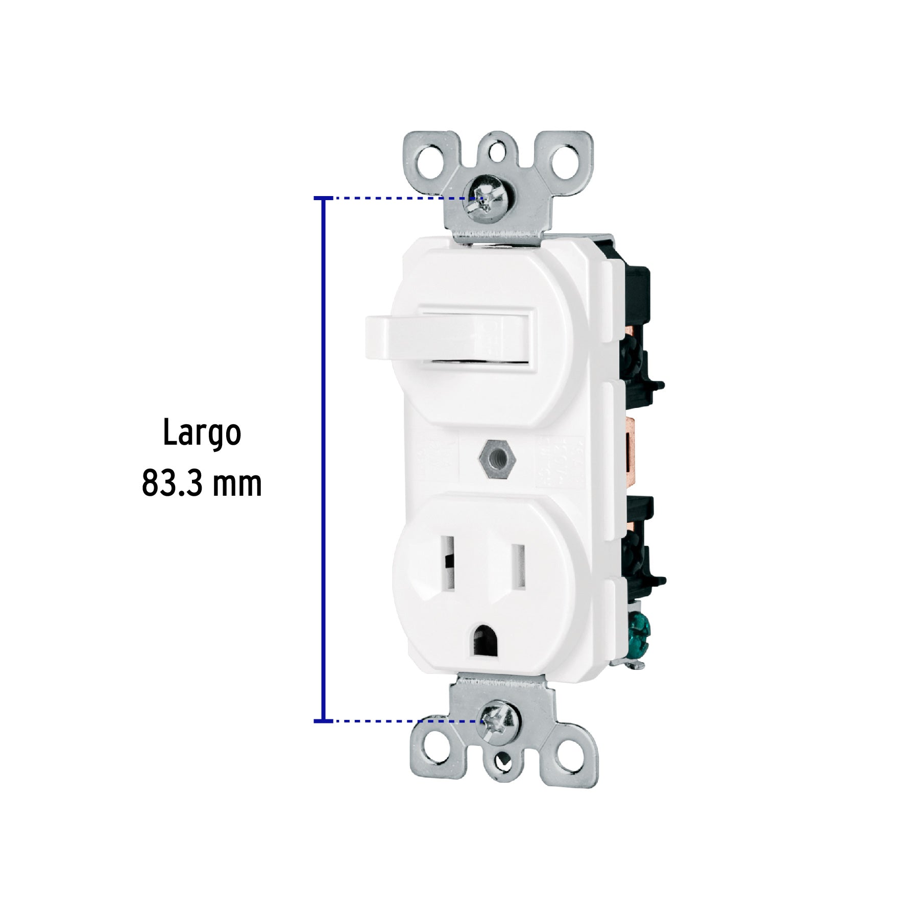 Interruptor de palanca con contacto, Standard, blanco | COAP-SB | 47728