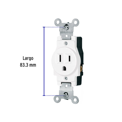 Contacto sencillo, 2 polos 3 hilos, Standard, blanco | COSE-SB | 47731
