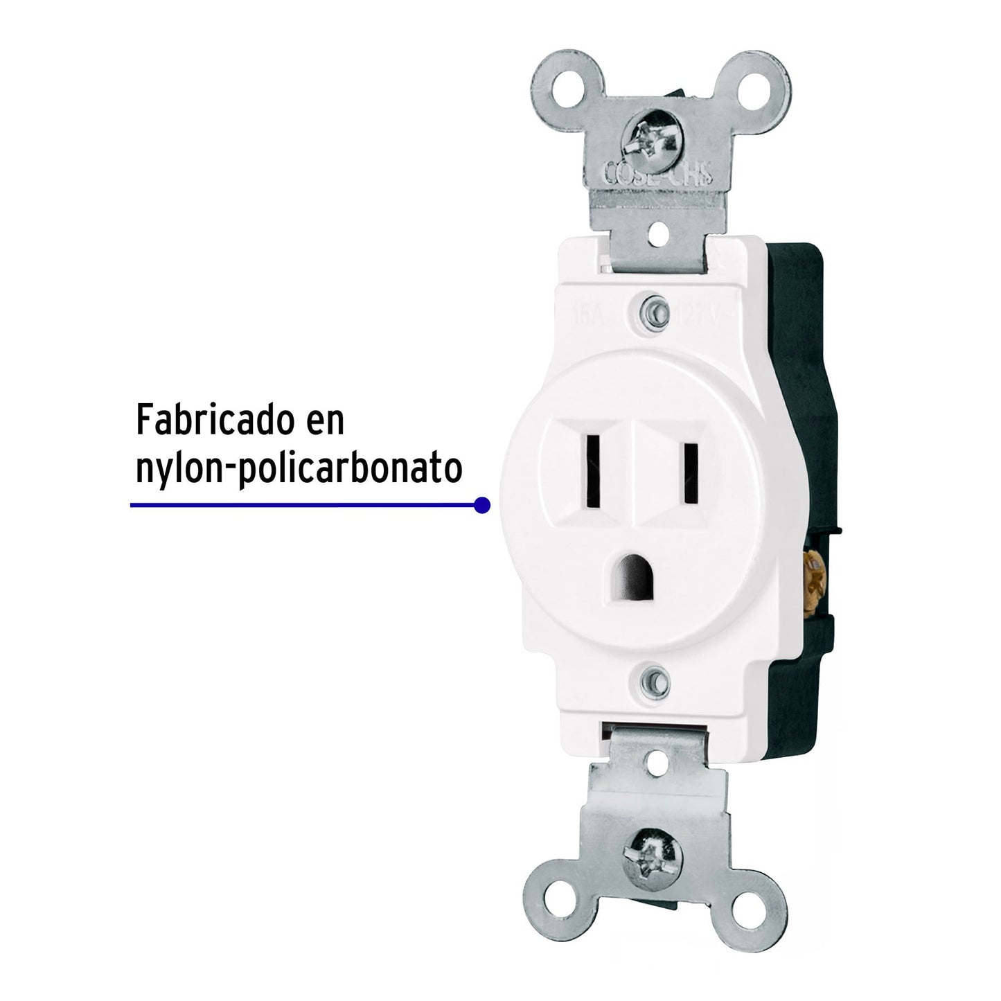 Contacto sencillo, 2 polos 3 hilos, Standard, blanco | COSE-SB | 47731