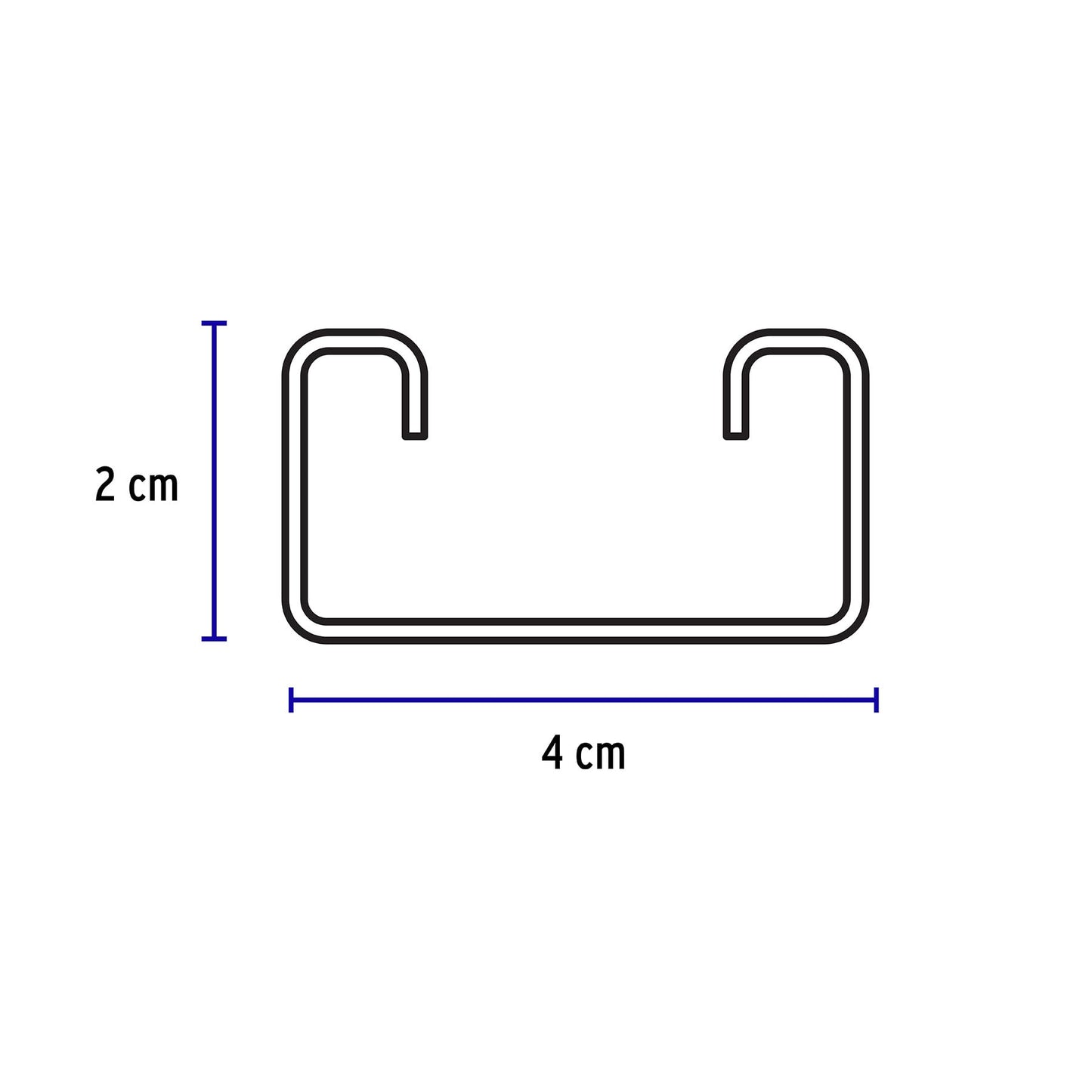 Perfil monocanal perforado de 3 m, 4 x 2 cm cal. 16, VOLTECK | PU-162P | 47761