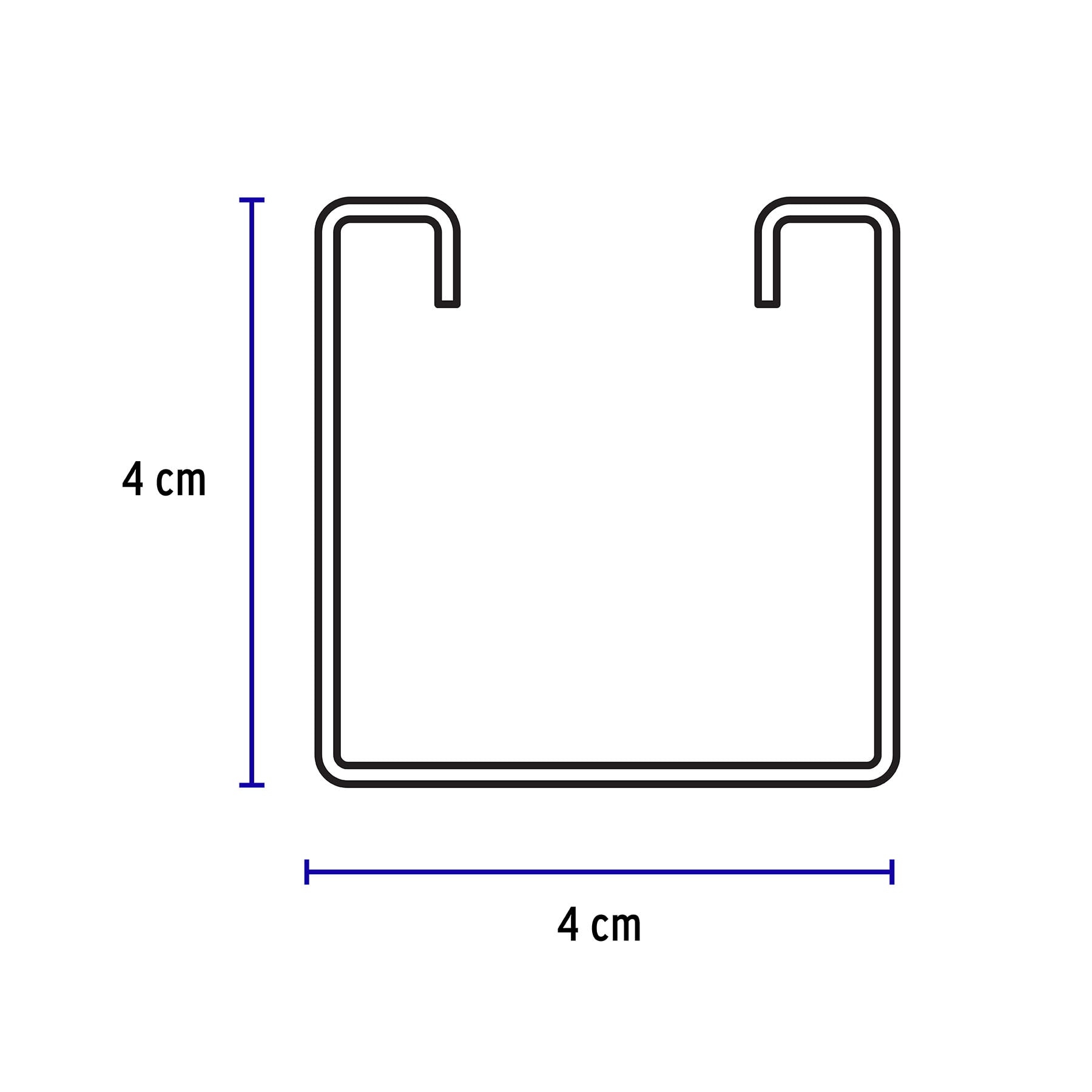 Perfil monocanal perforado de 3 m, 4 x 4 cm cal. 16, VOLTECK | PU-164P | 47762