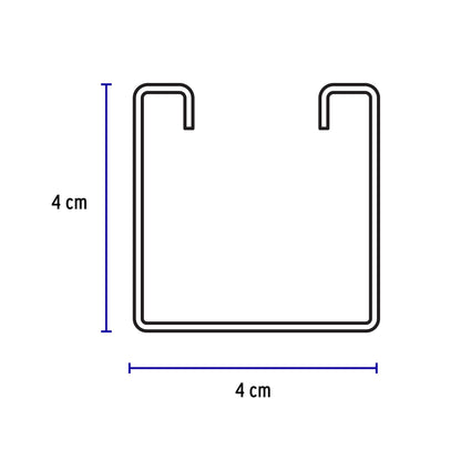 Perfil monocanal perforado de 3 m, 4 x 4 cm cal. 14, VOLTECK | PU-144P | 47766