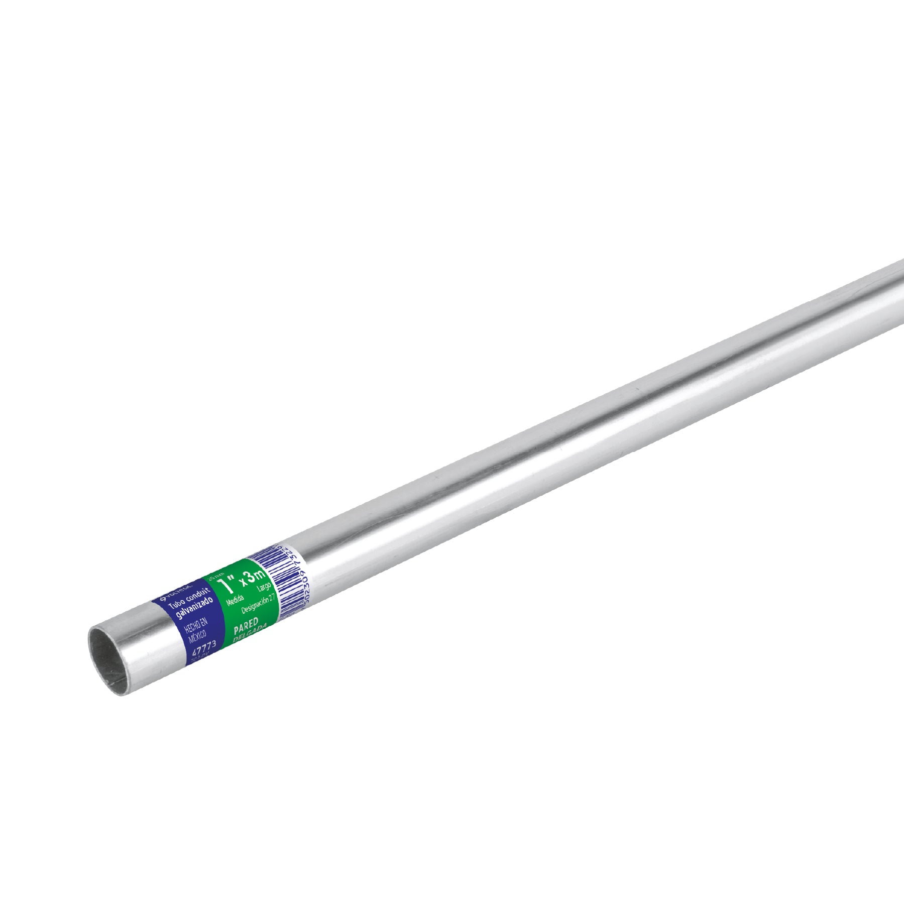Tubo Conduit 1' pared delgada (1.6 mm), et. verde, 3 m | TC-1-DV | 47773