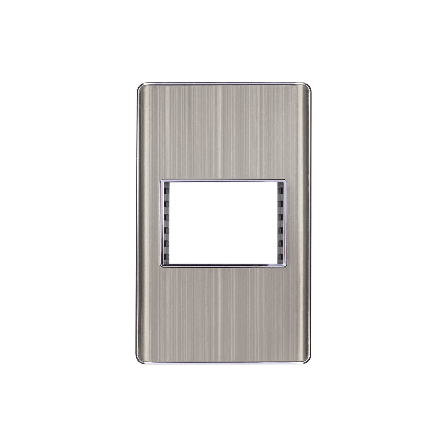 Placa de acero inox con 1 ventana 1.5 módulos, línea Lisboa | PPSE15-LA | 47818