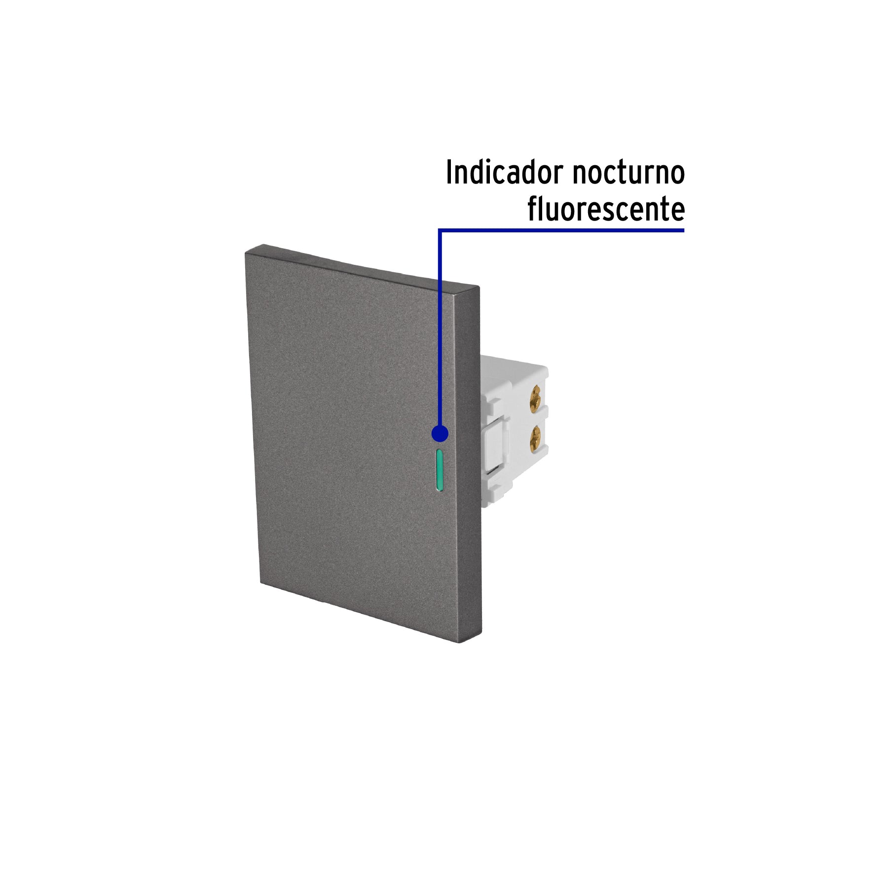 Interruptor sencillo acero inox de 3 módulos, línea Lisboa | APSE3-LA | 47822