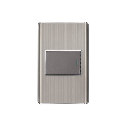 Placa armada acero inox 1 interruptor 1.5 módulos, Lisboa | PA-APSE15-LA | 47838