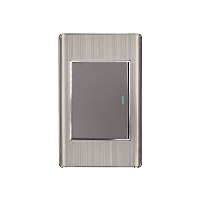 Placa armada acero inox 1 interruptor 3 módulos, Lisboa | PA-APSE3-LA | 47842