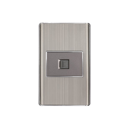 Placa armada acero inox 1 toma para teléfono 1.5 mód, Lisboa | PA-TE-LA | 47844