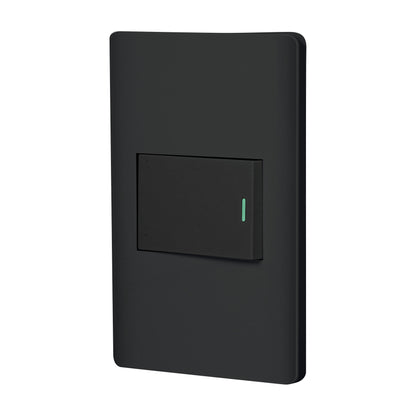 Placa armada negra 1 interruptor de 3 vías 1.5 mód, Lisboa | PA-APSE15-ELN | 47892