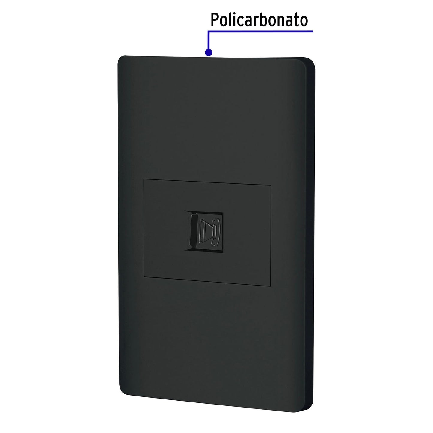 Placa armada negra 1 toma para teléfono 1.5 mód, Lisboa | PA-TE-LN | 47897