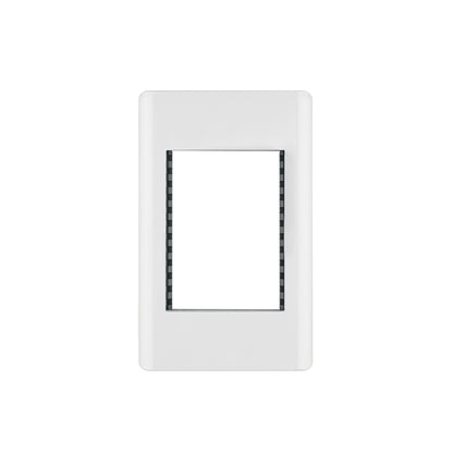 Placa blanca de 1 ventana 3 módulos, línea Lisboa, Volteck | PPTR-LB | 47939
