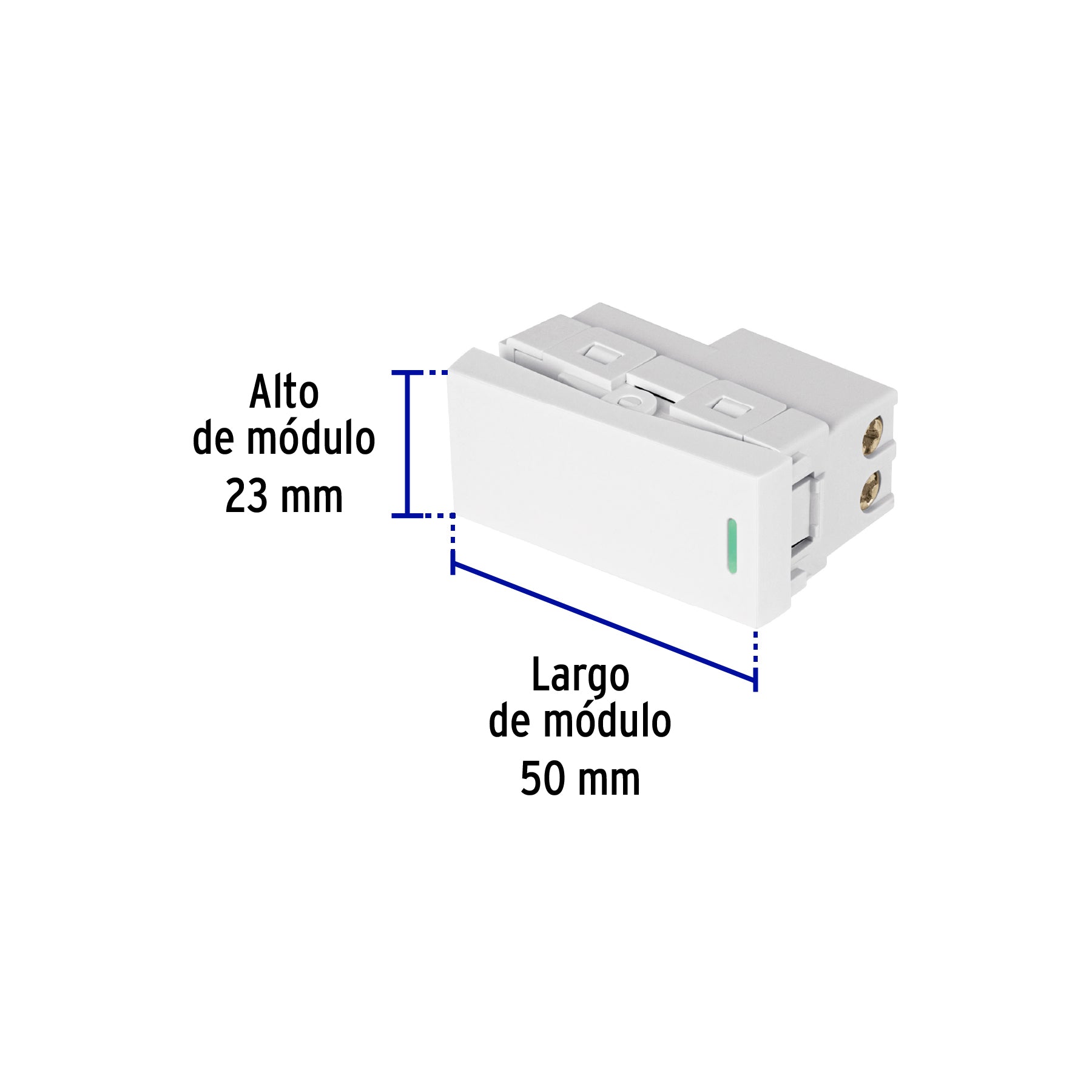 Interruptor de 3 vías blanco de 1 módulo, línea Lisboa | APSE-ELB | 47943
