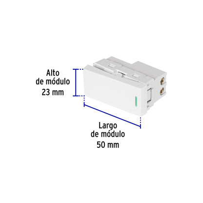 Interruptor de 3 vías blanco de 1 módulo, línea Lisboa | APSE-ELB | 47943