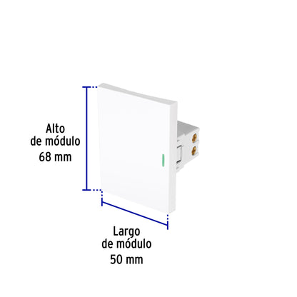 Interruptor de 3 vías blanco de 3 módulos, línea Lisboa | APSE3-ELB | 47945