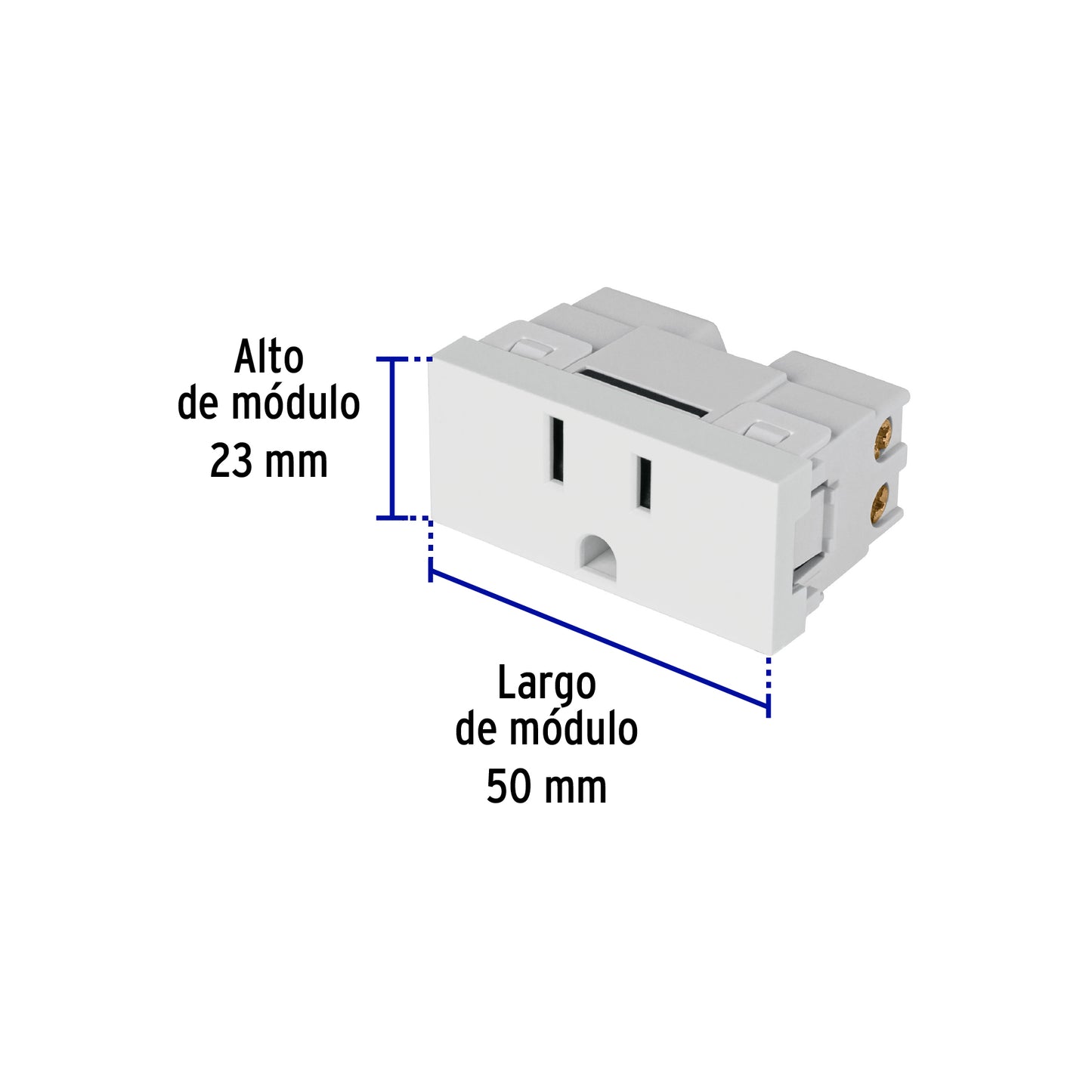 Contacto aterrizado blanco de 1 módulo, línea Lisboa | COA-LB | 47947