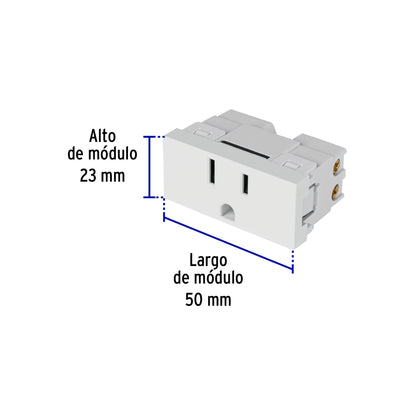 Contacto aterrizado blanco de 1 módulo, línea Lisboa | COA-LB | 47947