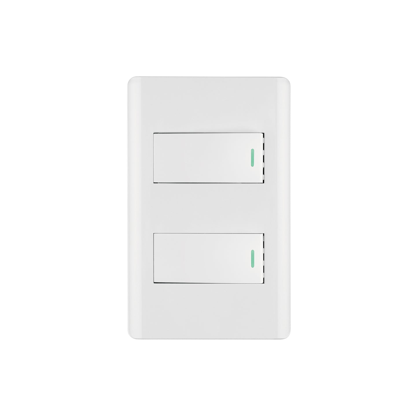 Placa armada blanca con 2 interruptores 1 módulo, Lisboa | PA-APDO1-LB | 47954