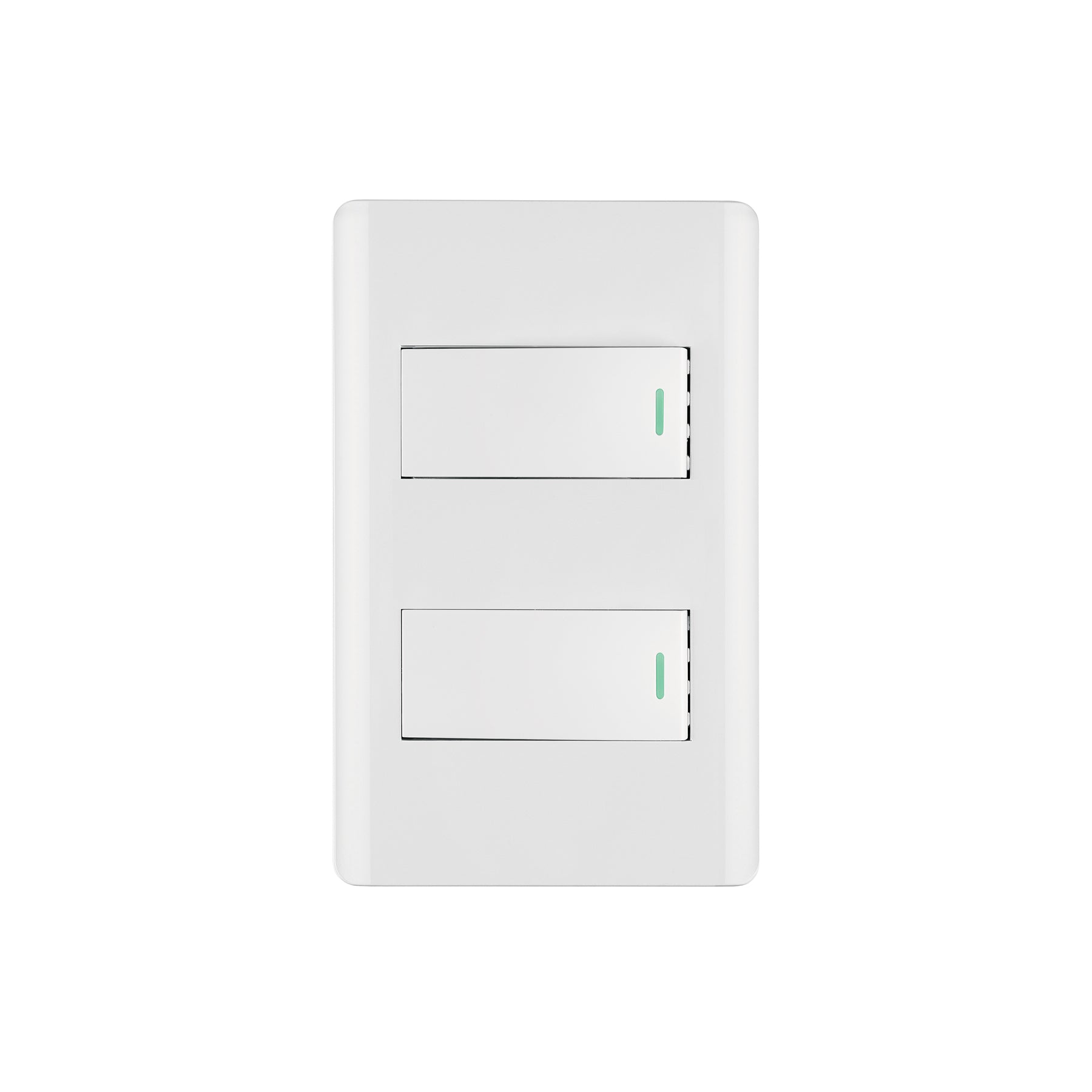Placa armada blanca con 2 interruptores 1 módulo, Lisboa | PA-APDO1-LB | 47954