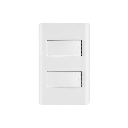 Placa armada blanca 1 interruptor y 1 de 3 vías 1 mód, Lisbo | PA-APDO1-ELB | 47955