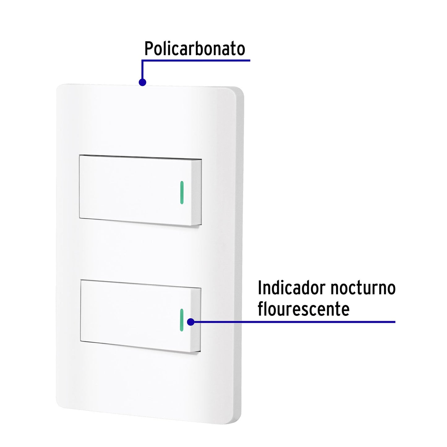 Placa armada blanca 1 interruptor y 1 de 3 vías 1 mód, Lisbo | PA-APDO1-ELB | 47955