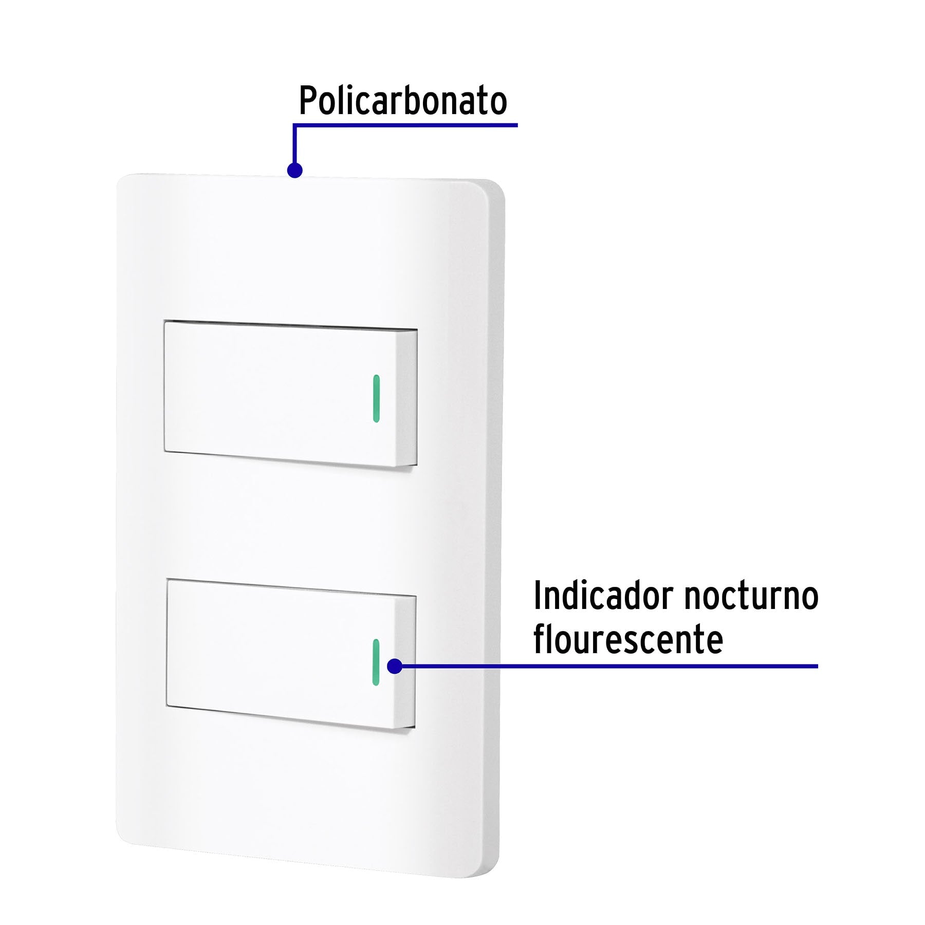 Placa armada blanca 1 interruptor y 1 de 3 vías 1 mód, Lisbo | PA-APDO1-ELB | 47955