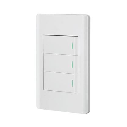 Placa armada blanca 2 interruptores 1 de 3 vías 1 mód, Lisbo | PA-APTR-ELB | 47957