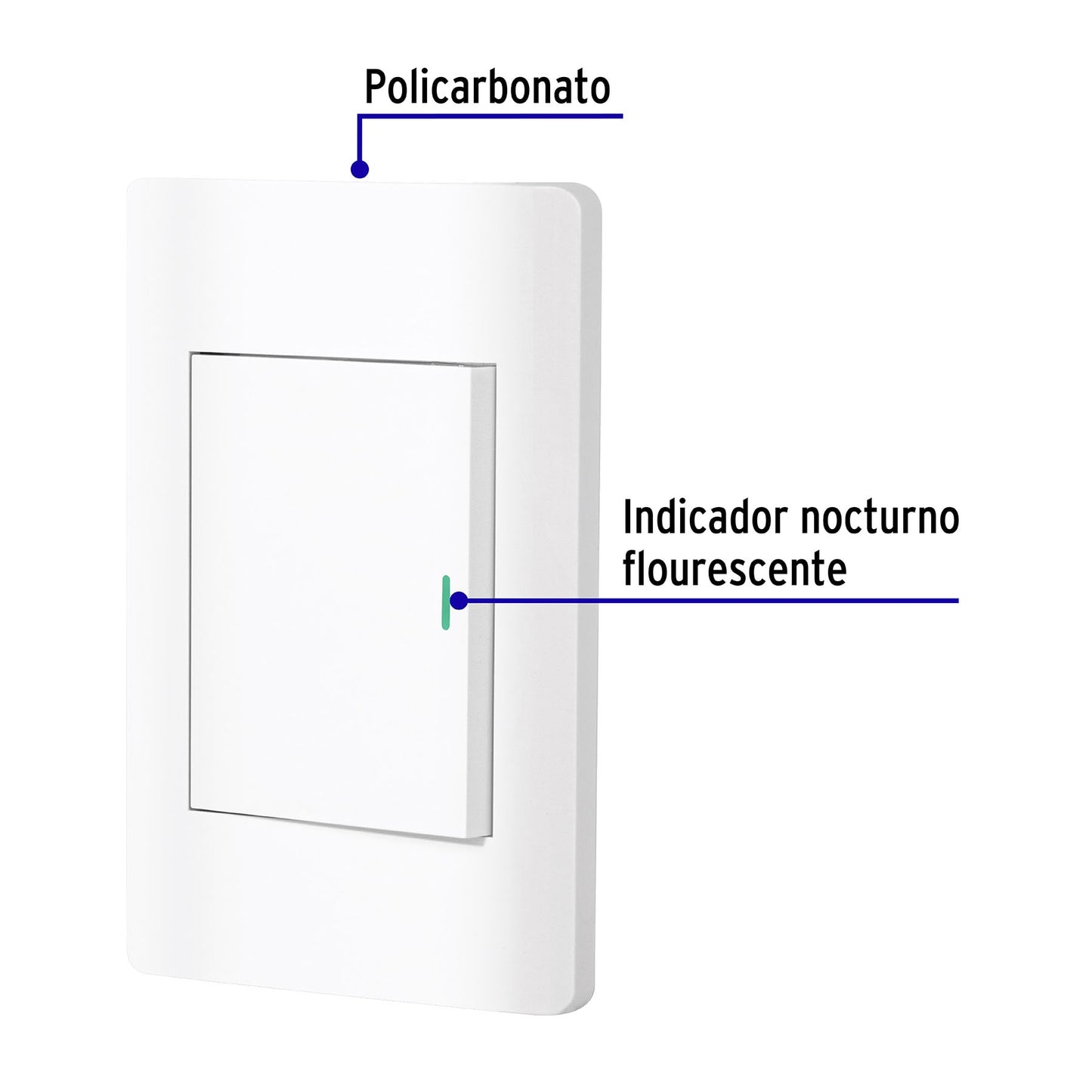 Placa armada blanca 1 interruptor 3 módulos, Lisboa, Volteck | PA-APSE3-LB | 47962