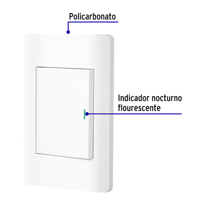 Placa armada blanca 1 interruptor 3 módulos, Lisboa, Volteck | PA-APSE3-LB | 47962