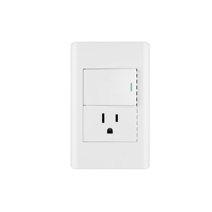 Placa armada blanca interruptor y contacto 1.5 mód, Lisboa | PA-APCO15-LB | 47966