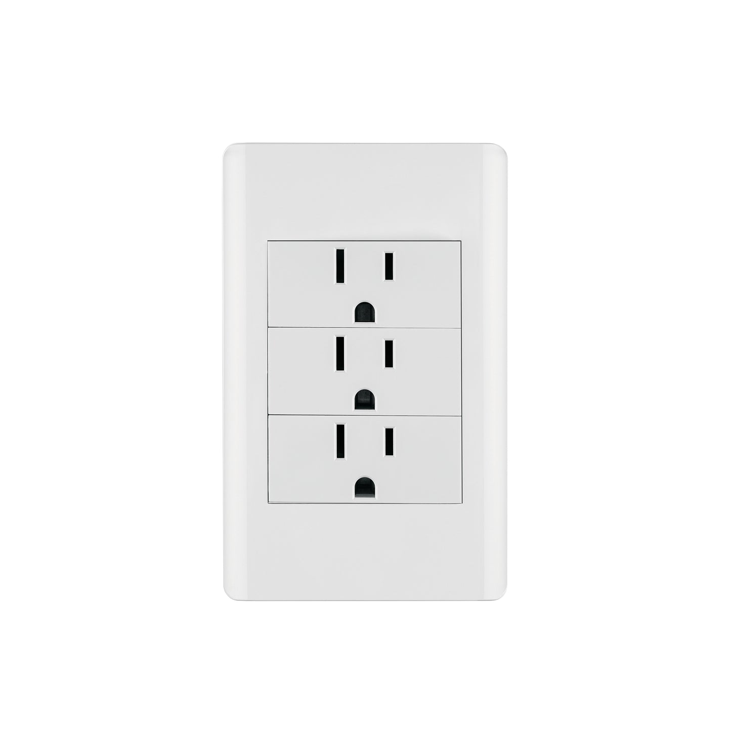 Placa armada blanca 3 contactos 1 módulo, Lisboa, Volteck | PA-COTR-LB | 47970