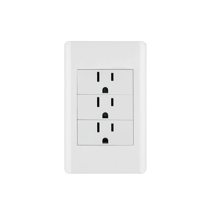 Placa armada blanca 3 contactos 1 módulo, Lisboa, Volteck | PA-COTR-LB | 47970