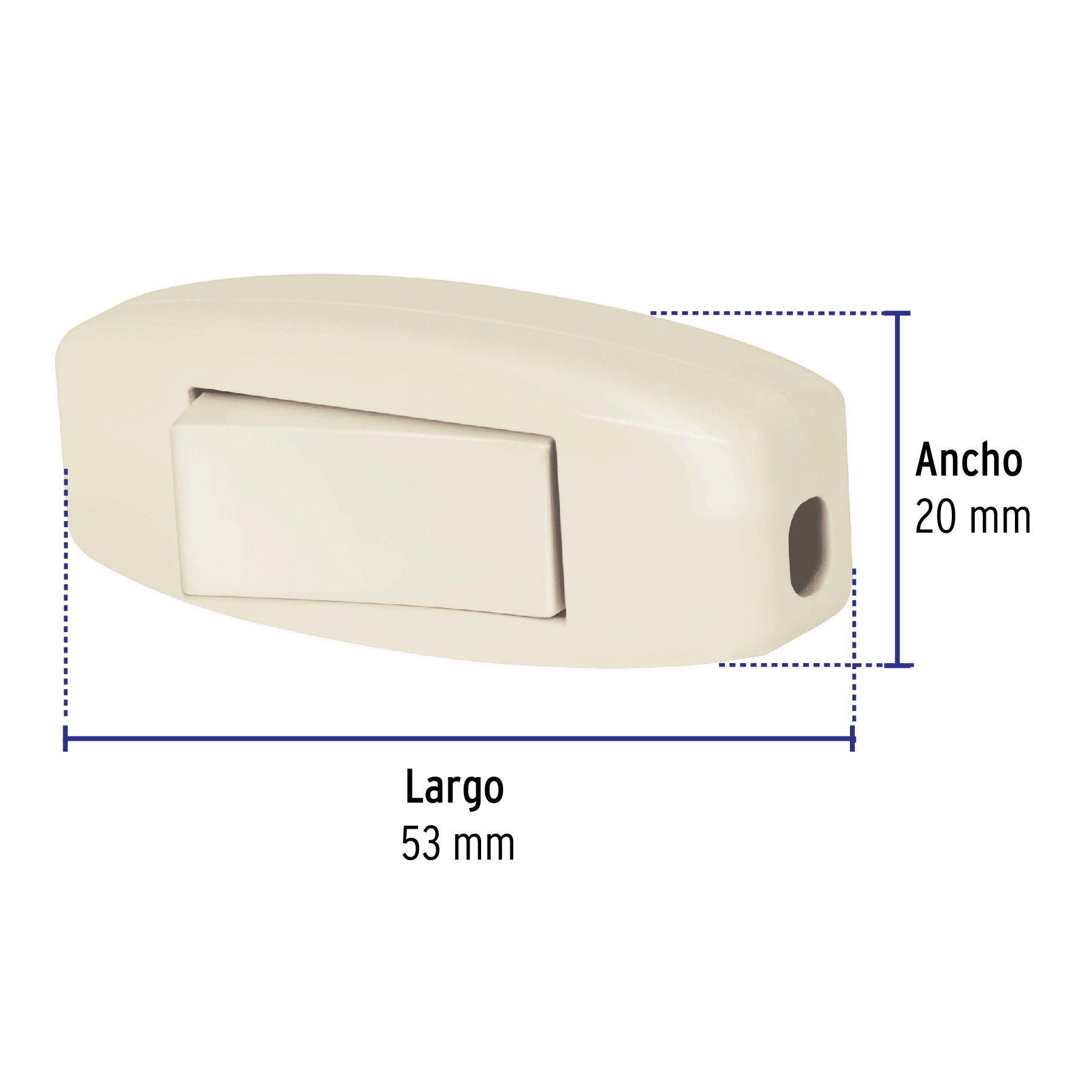 Interruptor de paso 3 A para lámpara, 127 V, Volteck | APPA | 48003