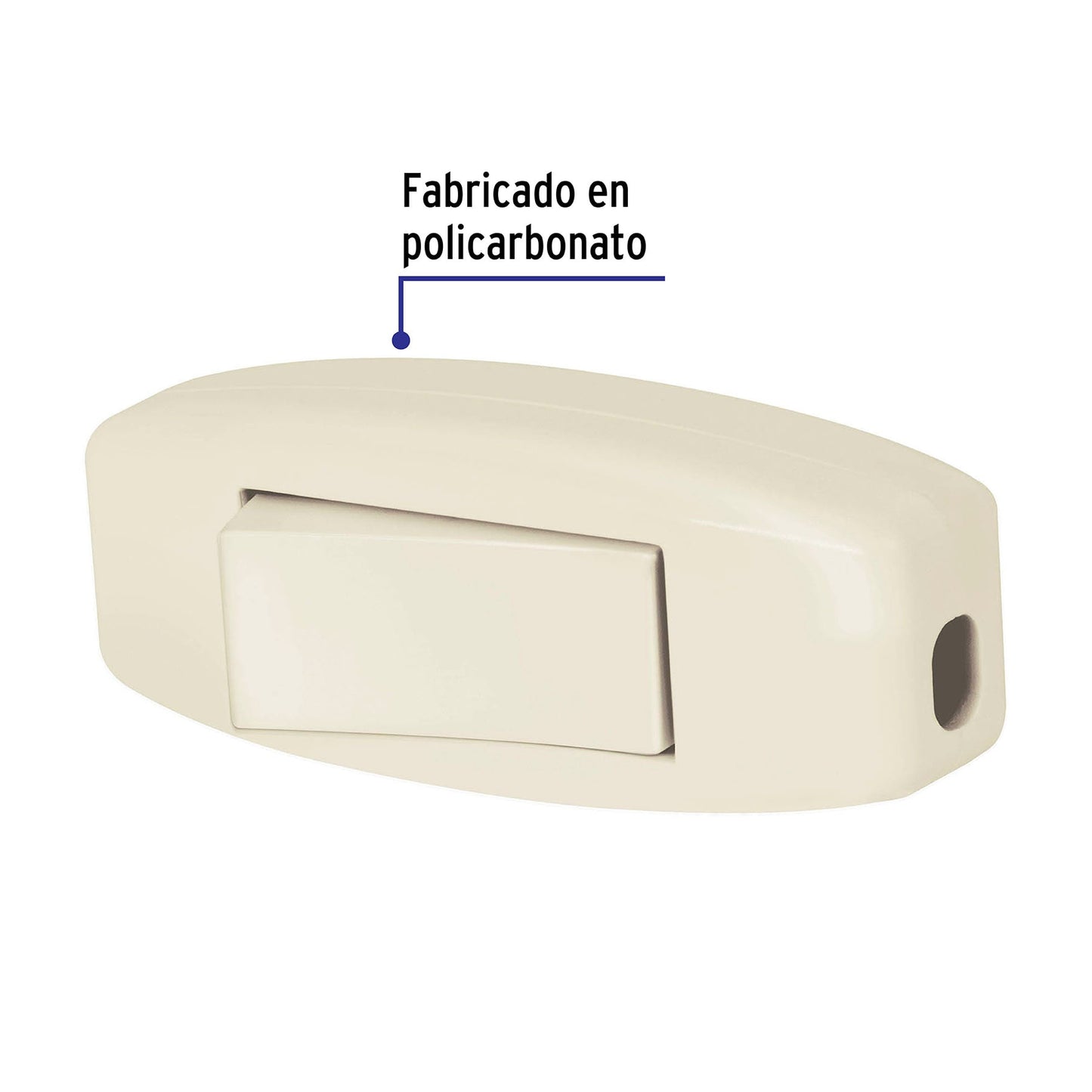 Interruptor de paso 3 A para lámpara, 127 V, Volteck | APPA | 48003