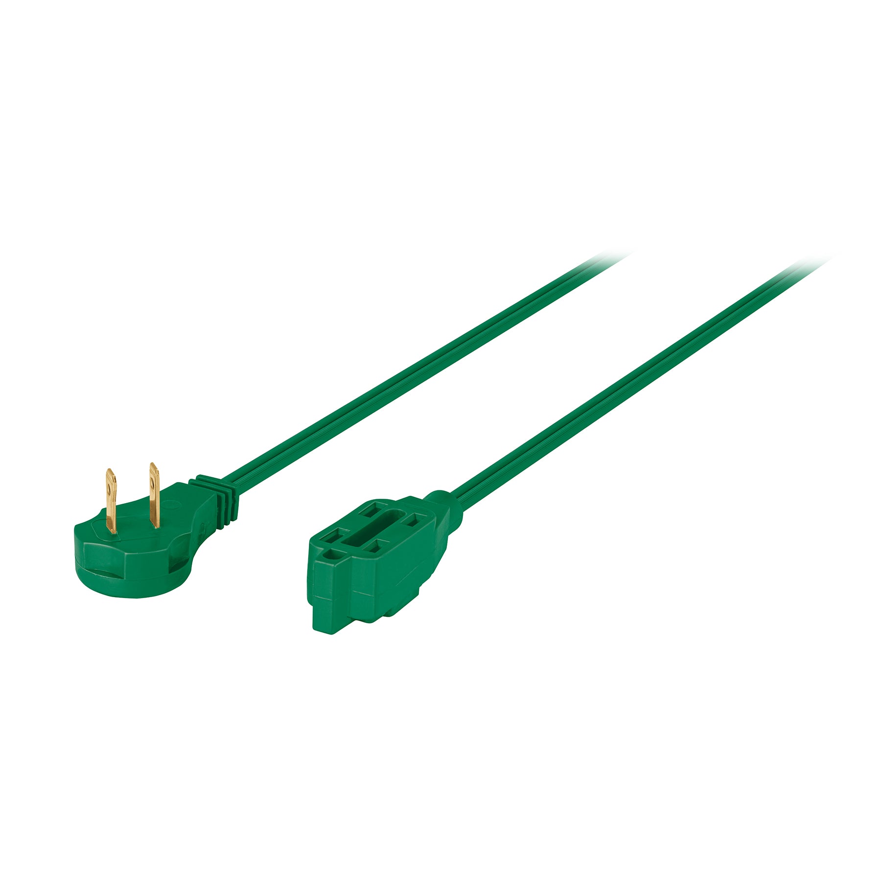 Extensión eléctrica doméstica 3 m clavija plana, verde | ED-3V | 48008