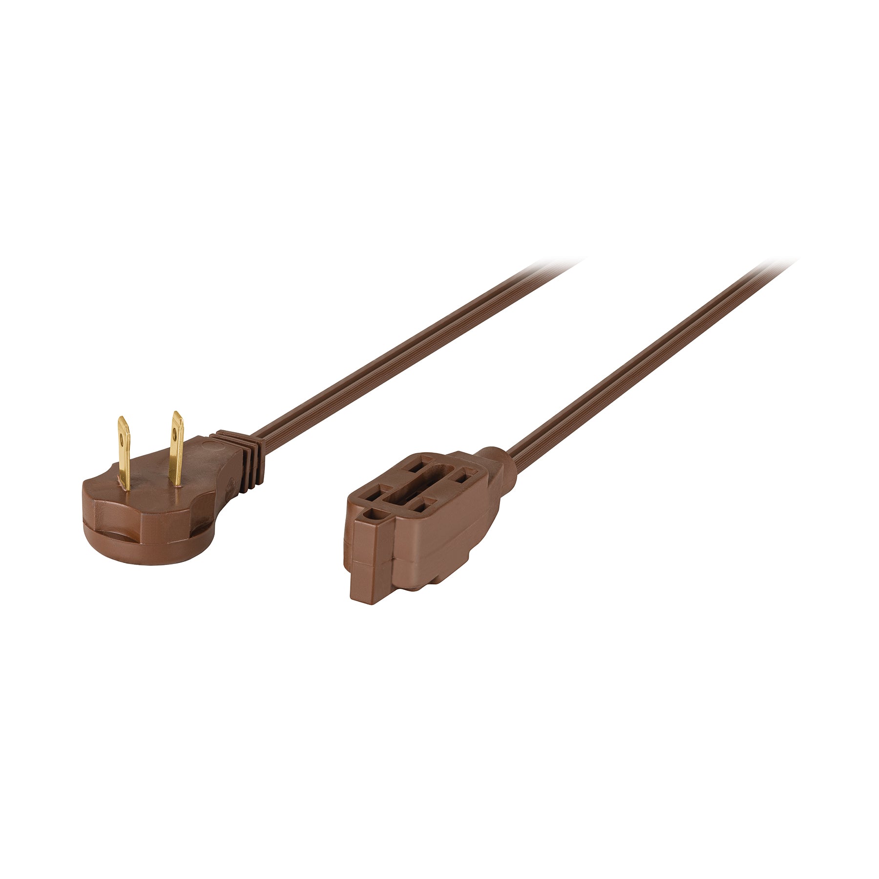 Extensión eléctrica doméstica 4 m clavija plana, café | ED-4C | 48013