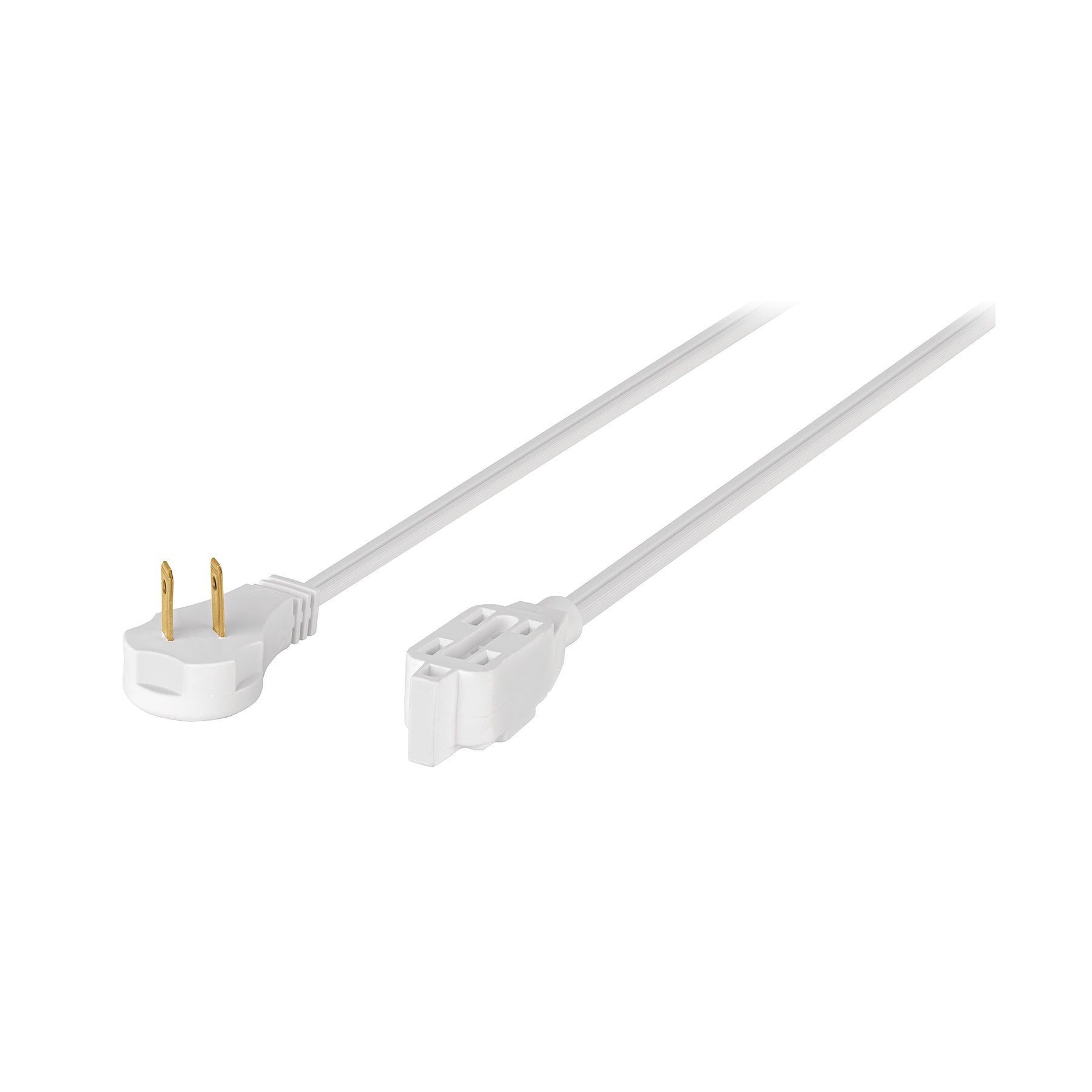 Extensión eléctrica doméstica 6 m clavija plana, blanca | ED-6B | 48024