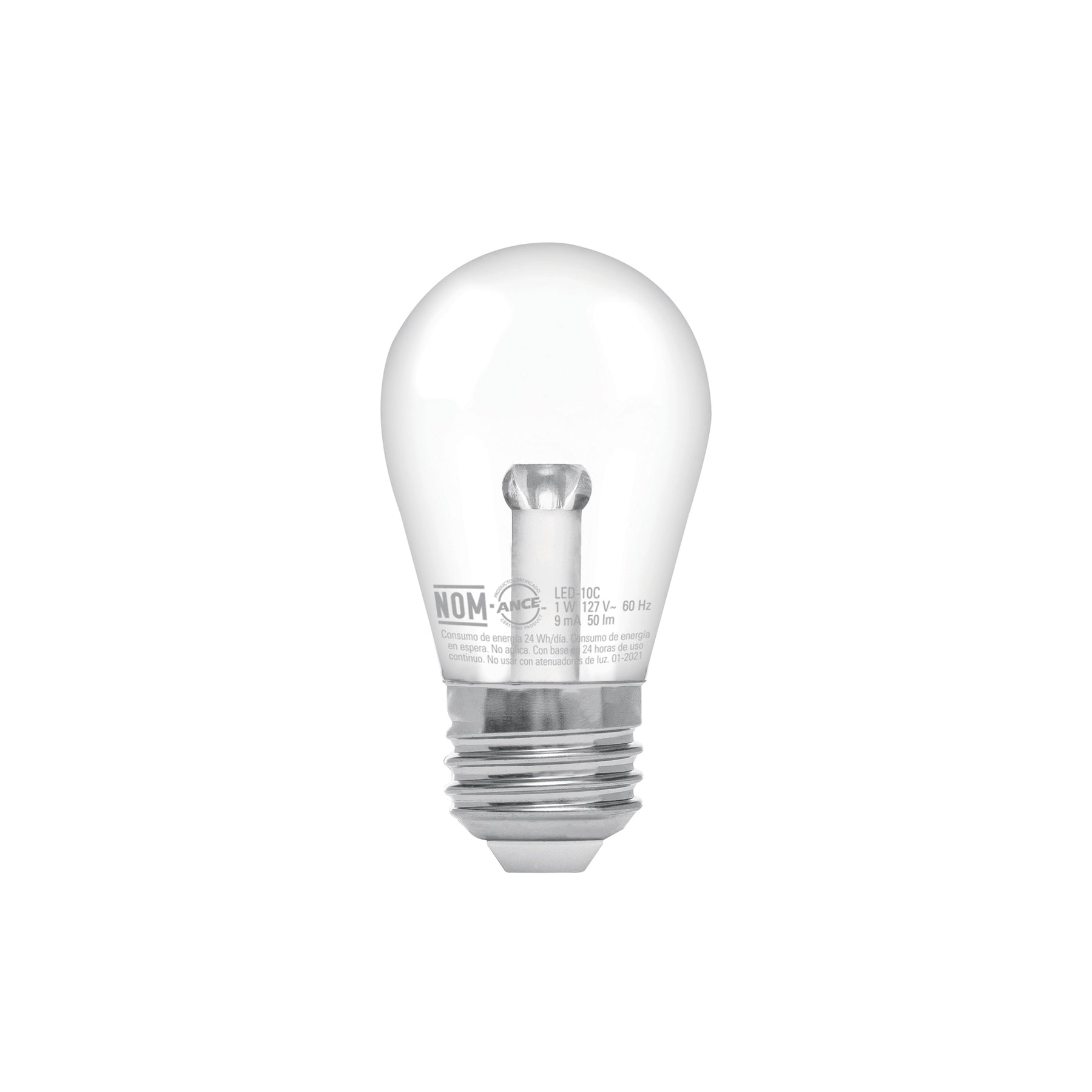 Lámpara LED S14 sin filamento 1 W luz cálida, caja, Volteck | LED-10C | 48077