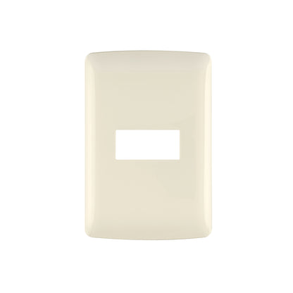 Placa 1 módulo de ABS, línea Italiana, color marfil, Volteck | PPSE-I | 48088