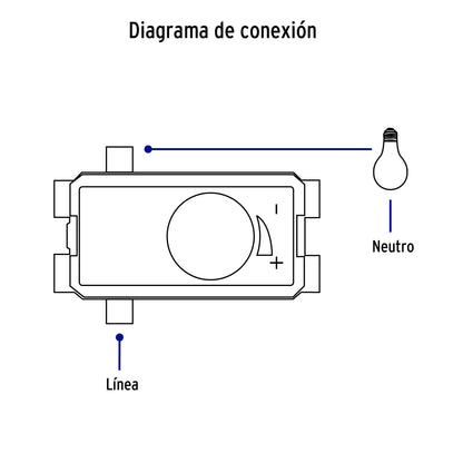 Dimmer giratorio, línea Italiana, color blanco, Volteck | DIM-IB | 48138