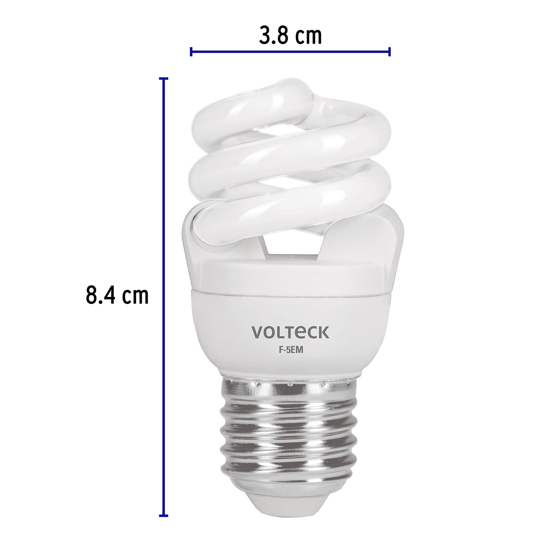 Lámpara espiral mini T2 5 W luz de día en blíster, Volteck | F-5EM | 48200